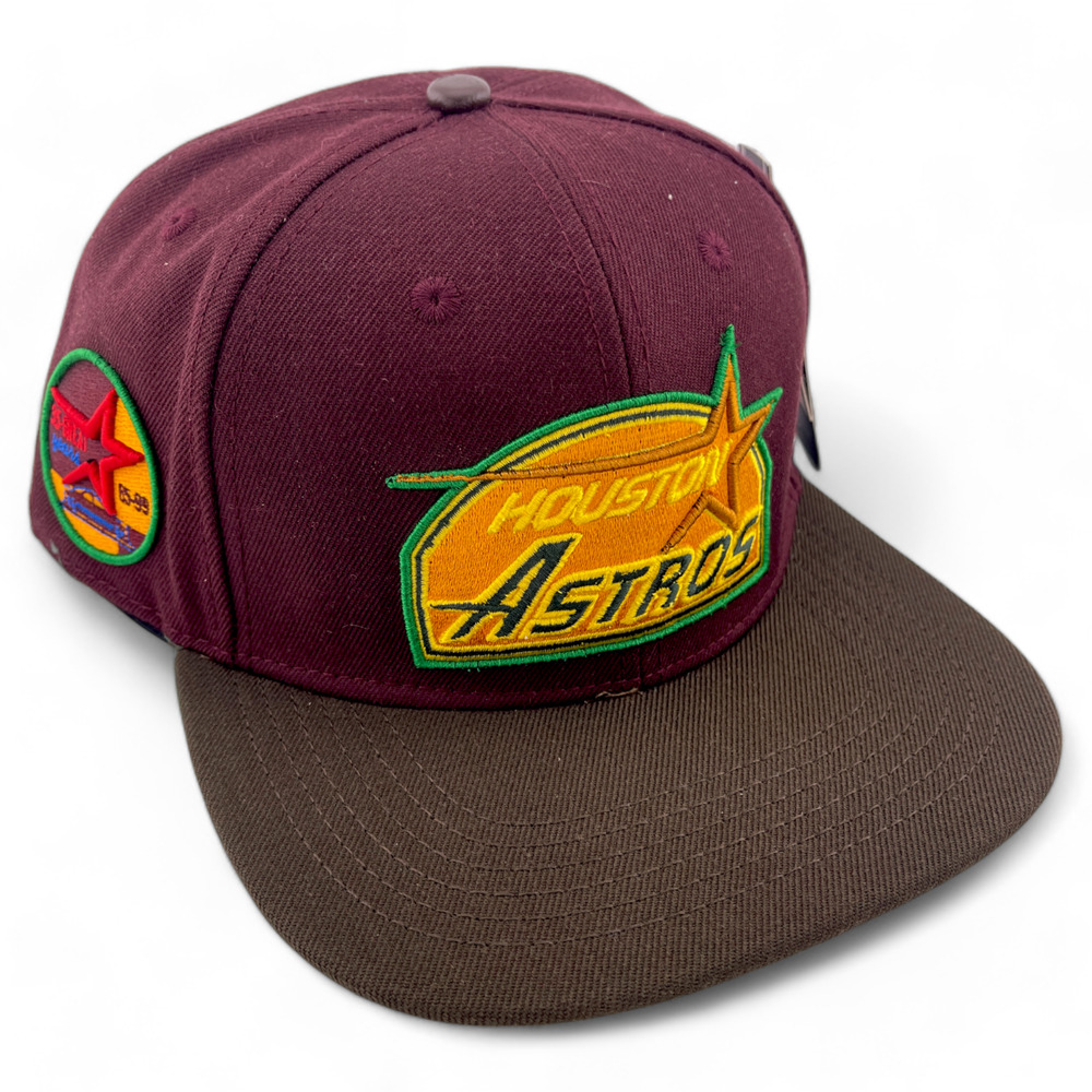 Pro Standard Houston Astros Side Patch Maroon/Brown Adjustable Snapback Hat‎ Cap
